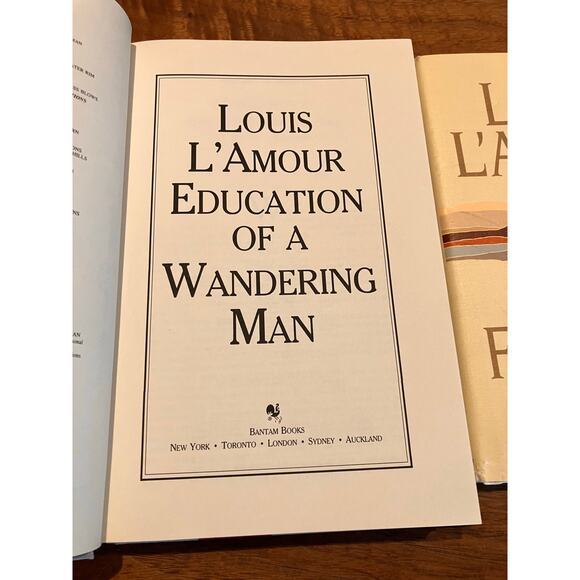 Louis L'Amour Book Lot of (2) EDUCATION OF A WANDERING MAN Poem Smoke Altar - Picture 7 of 10